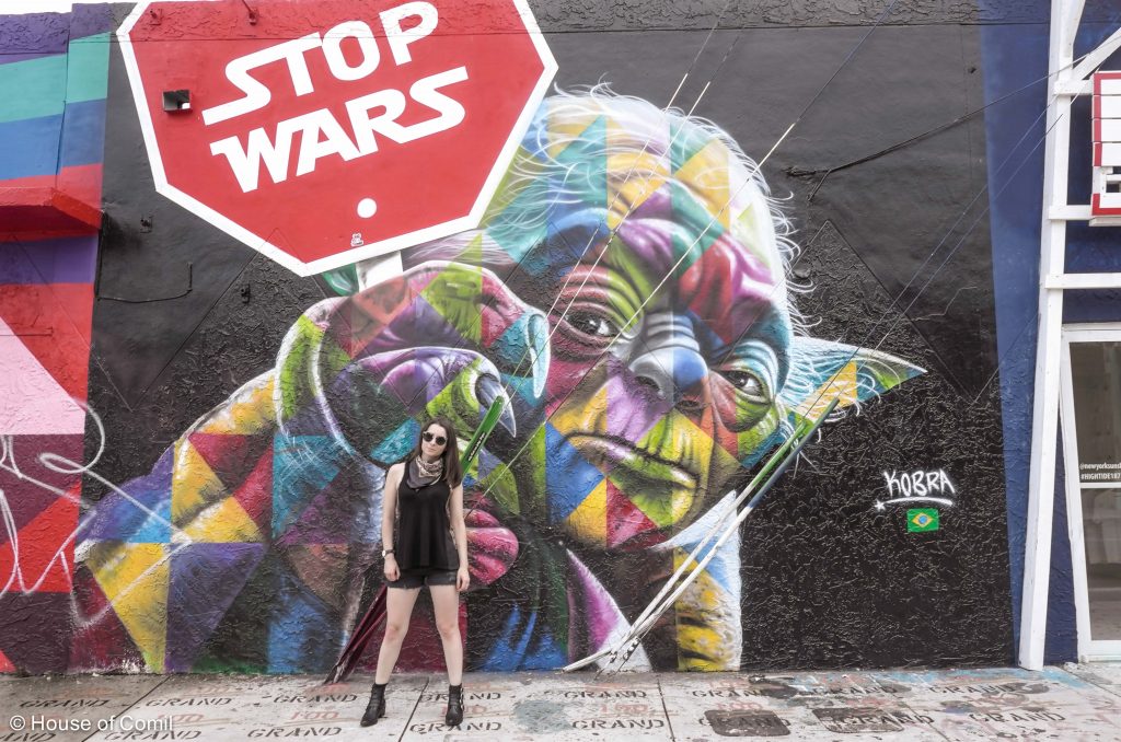 Stop + War + Yoda + Eduardo + Kobra + Art district + Miami + Wynwood + Art District + Street-art + Street + art + Los Angeles + Lablogger + style + blogger + fashion + inspiration + house of comil + lifestyle + houseofcomil + French + la blogger + mural + wall