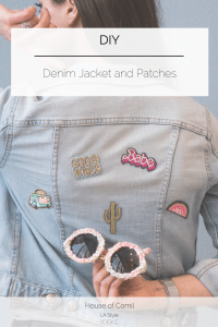 DIY: How to upgrade your denim jacket with trendy patches. Click to read more on Houseofcomil.com or pin to save for later.