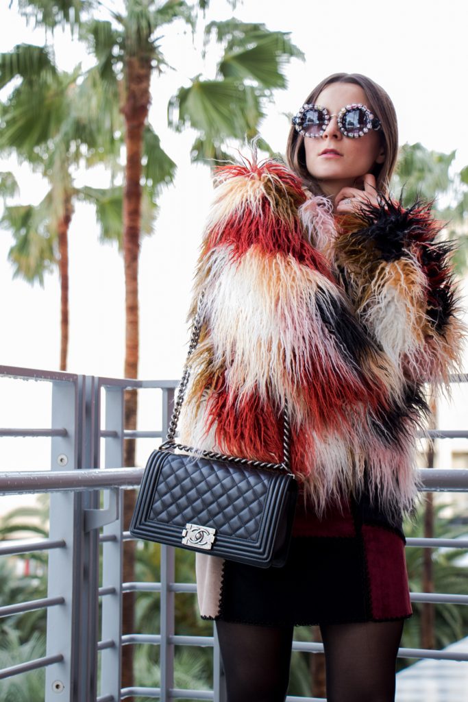 LACMA + yeti + coat + faux fur + multi color + patchwork + a line + skirt + suede + faux suede + picasso + rivera + romeo + juliet + couture + romeo & juliet couture + Lablogger + style + blogger + fashion + inspiration + house of comil + lifestyle + houseofcomil + look + outfit + la blogger + blogger + fashion blogger
