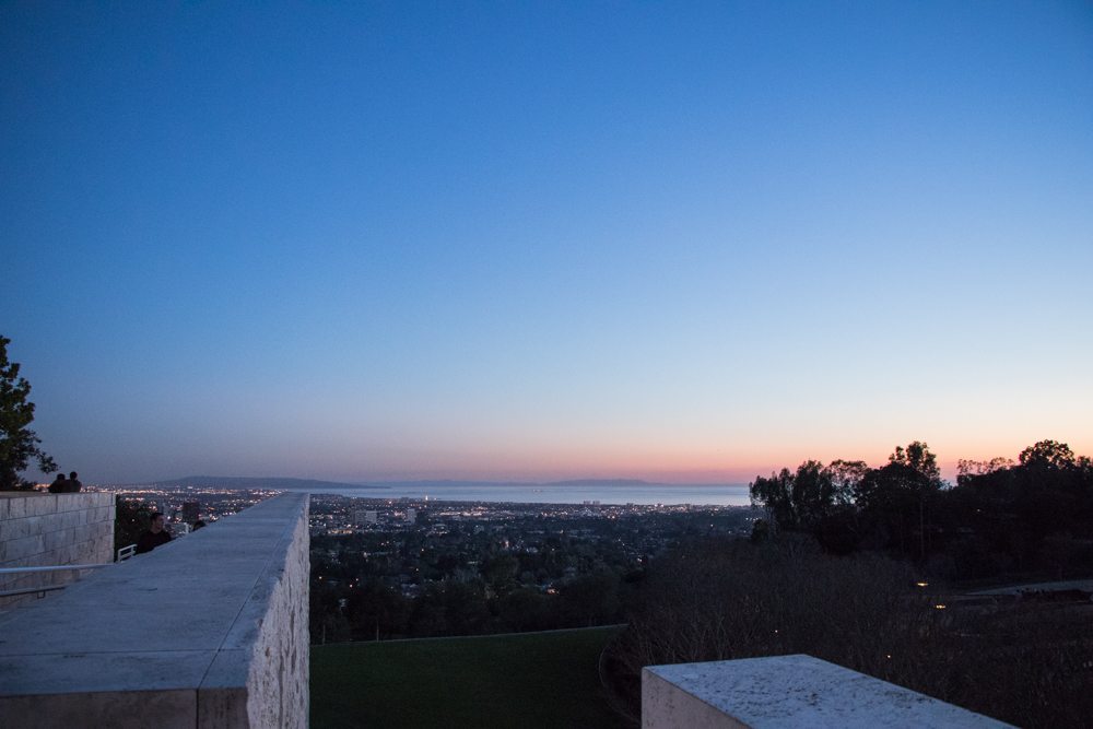 getty center + sunset + style blogger