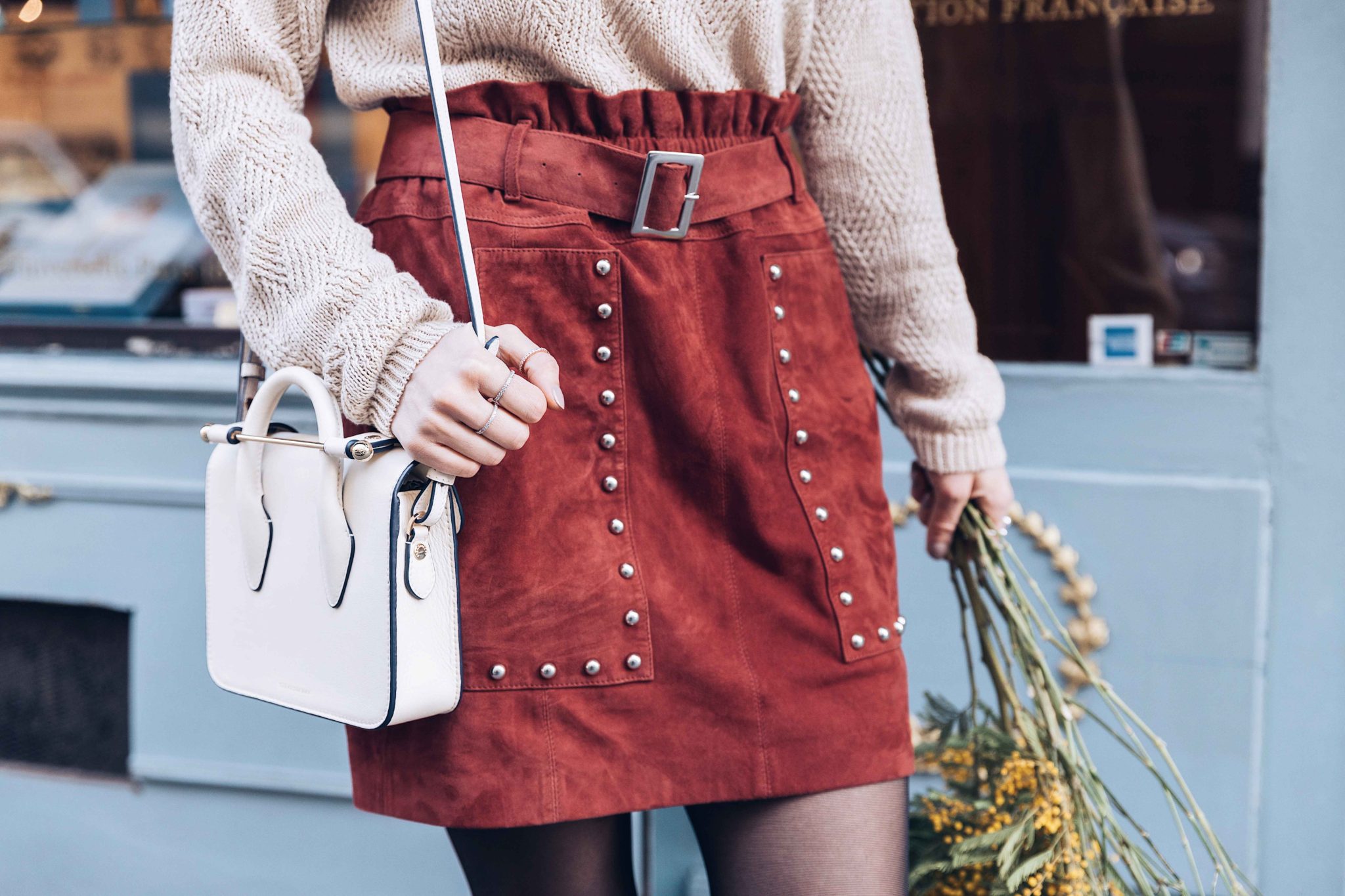 Strathberry Review Spring Summer Collection MC Nano Chevron Bag worn during Paris Fashion Week Street Style