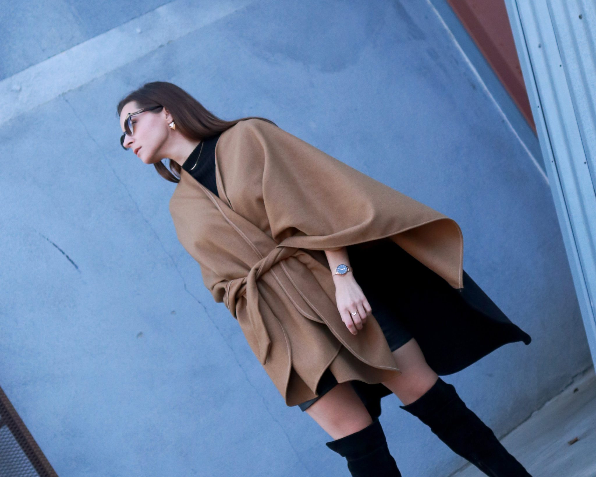 Donni Beige Cape: Swap your beige coat for a beige cape - Donni Shop Review and Donni Coupon Code