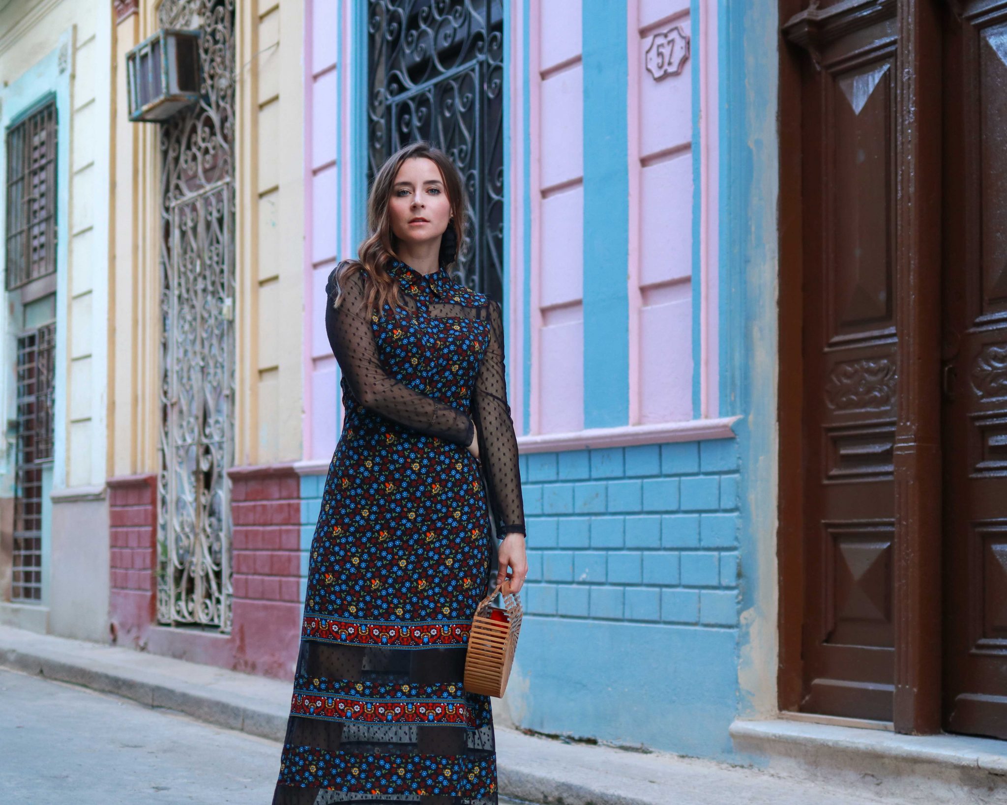 Cuba Fashion Diaries: The Winter dress from Maje Paris. Rezia: A long dress perfect for the petite silhouette. By French fashion blogger. Inspirations and more on Houseofcomil.com