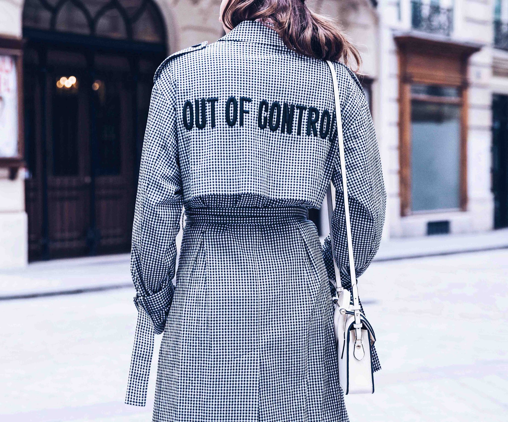 Spring Trench Coat - Gingham Trench Coat - Long Trench coat - Out Of Control - Mo&Co - Paris - Fashion Blogger