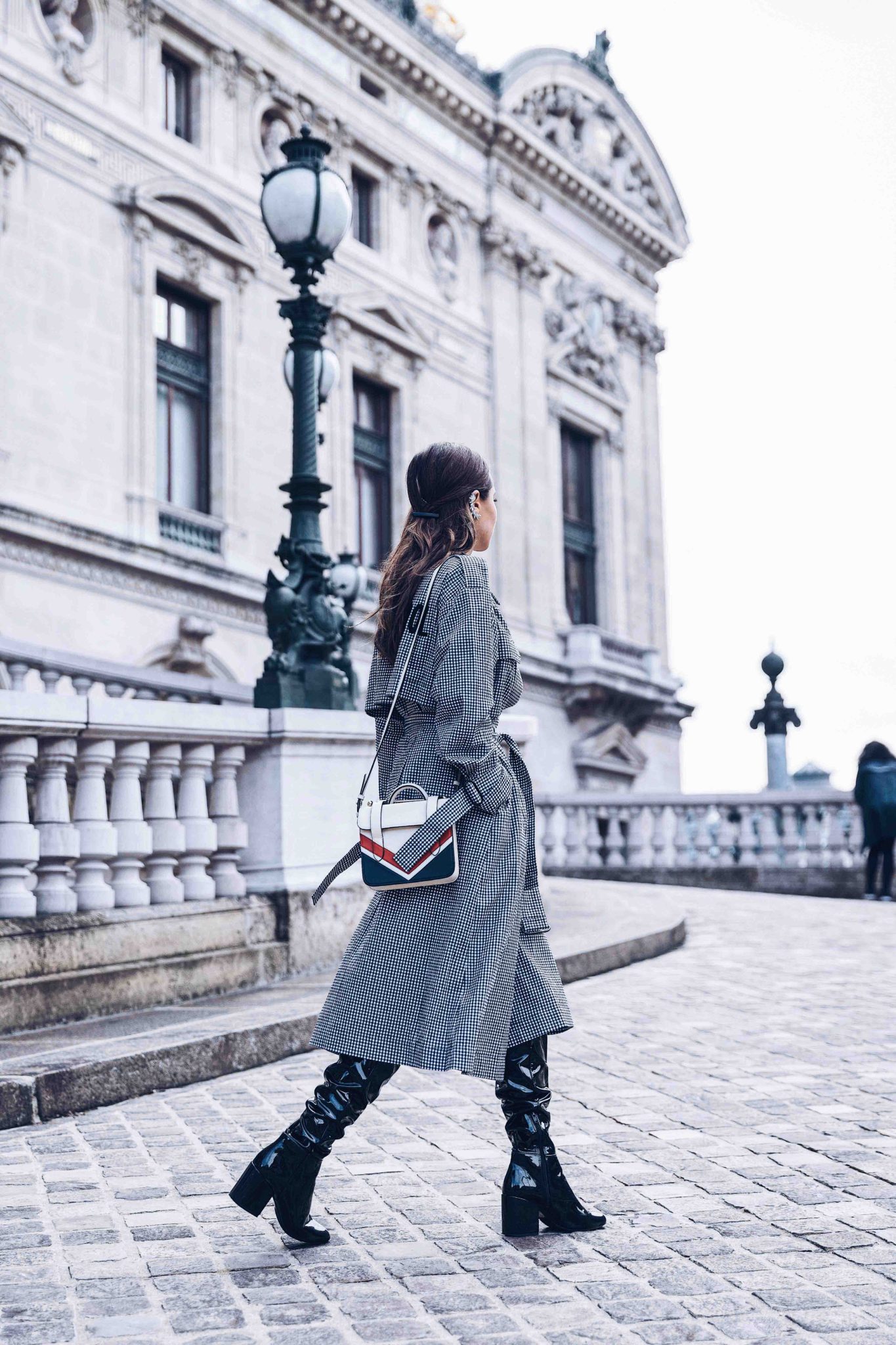 Spring Trench Coat Styling the gingham long trench coat from