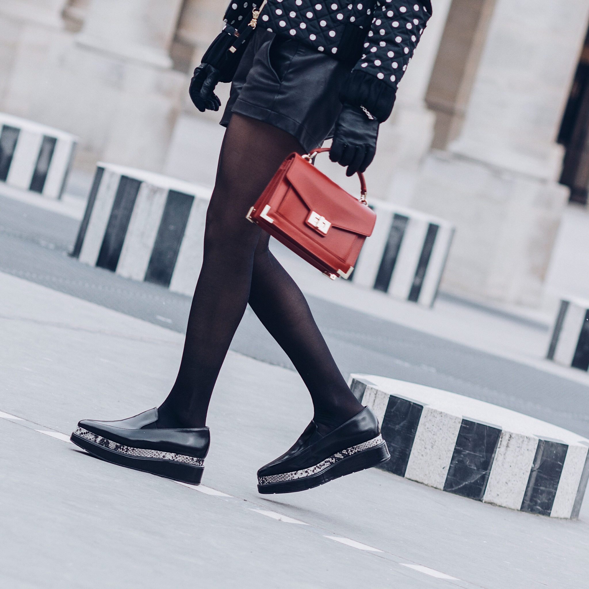 The Black Python Platform Loafers 