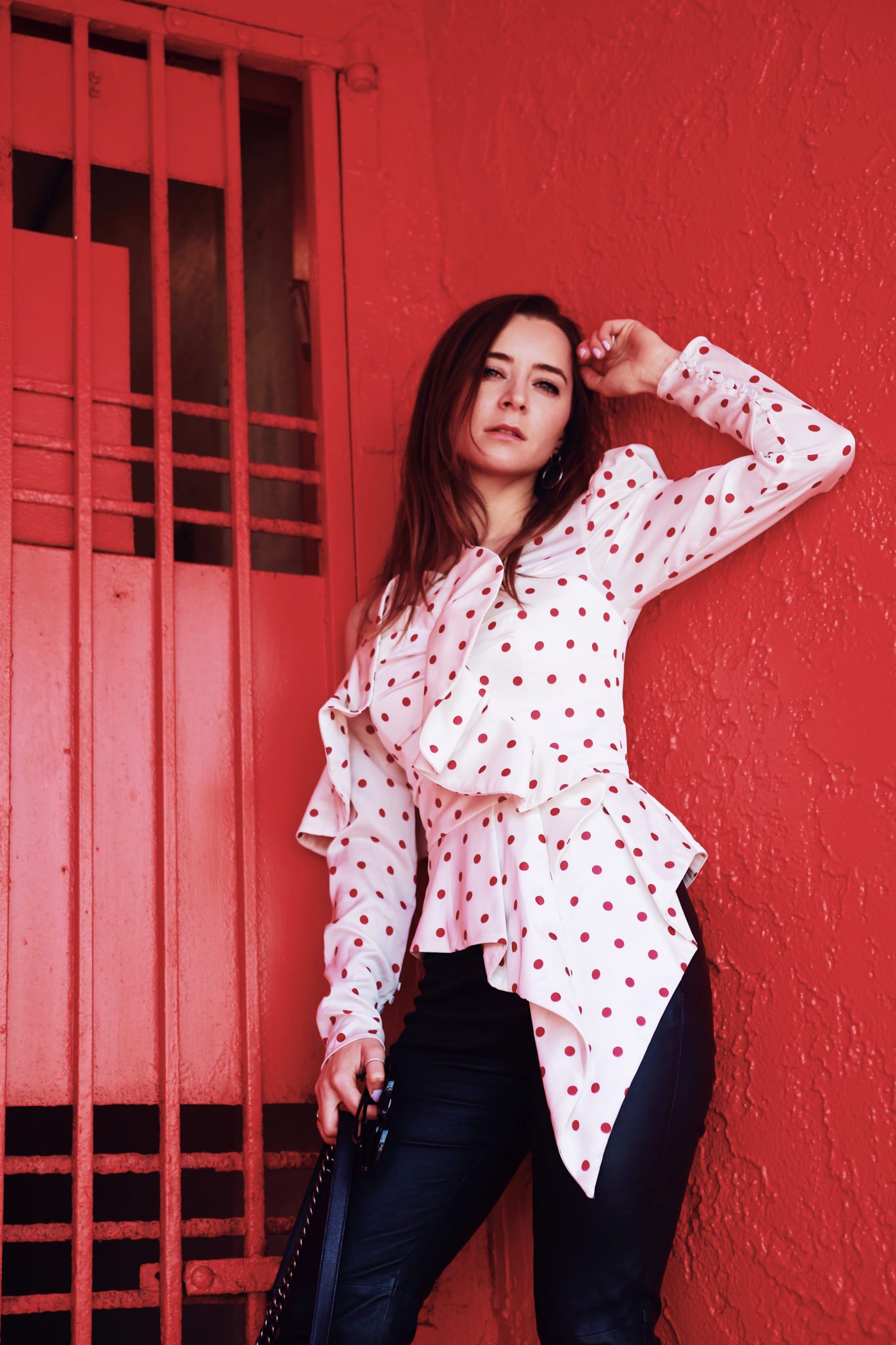 The perfect Structured Blouse: The Self Portrait Polka Dots Blouse via ...