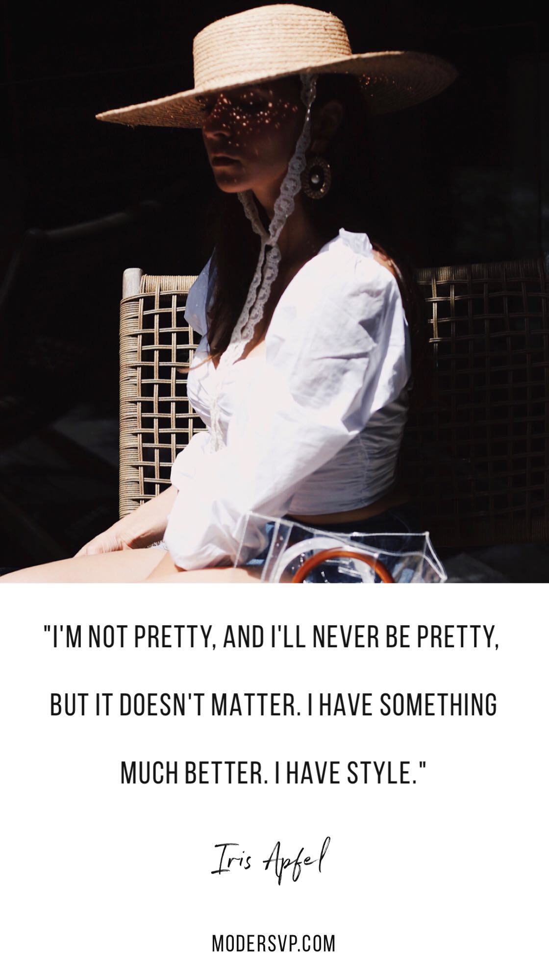 Best Style Quotes - Fashion Quotes - I'm not pretty and I'll never be pretty, but it doesn't matter. I have something much better. I have style and I am a hustler. Iris Apfel - Read more style quotes from Anna Wintour, Diane Von Furstenberg, Coco Chanel and other fashion designers and style icons on Houseofcomil.com