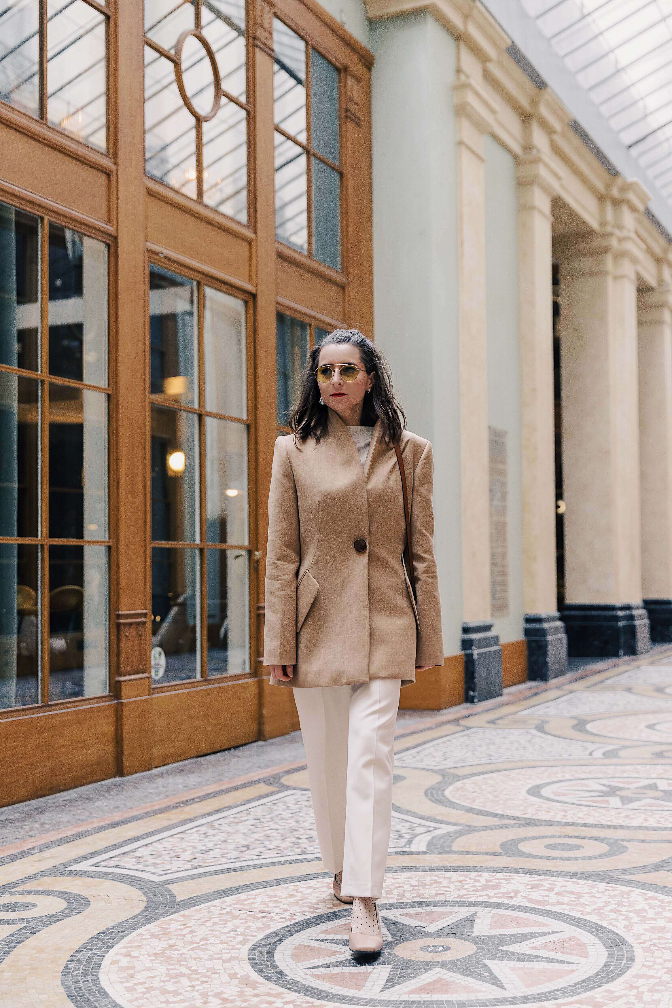 Oversized Blazer Outfit Nude