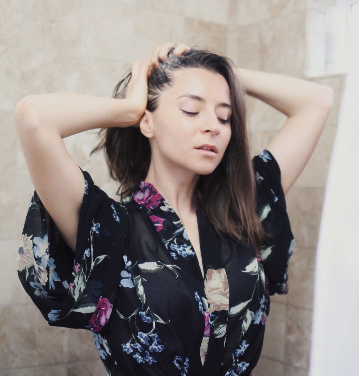 My Christophe Robin Scalp Detox Ritual with the purifying sea salt scrub and detangling gelee with sea minerals. Get all the details of my weekly hair ritual and 20% off and free shipping at ChristopheRobin.com with my discount code Julia20