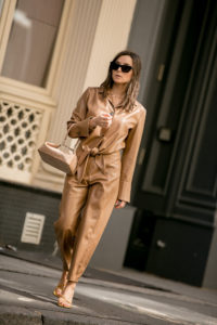 My favorite looks from NYFW to transition from summer to fall. Selection of some of my favorite items: bermuda shorts, leather trench coat, jumpsuit, hat, pink blazer via Farfetch, Italist, Milk Boutique and Net A Porter.