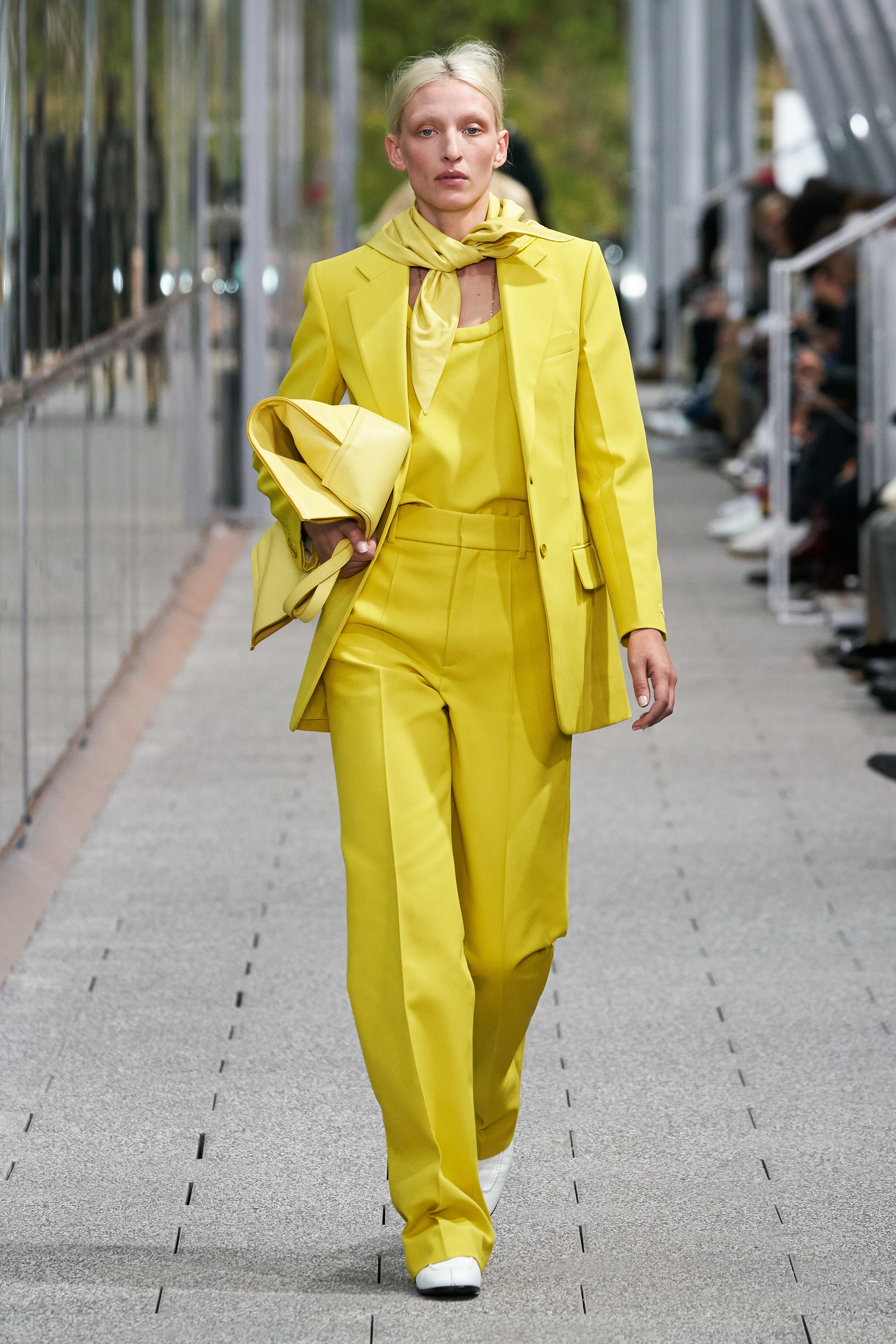 Lacoste Spring Summer 2020 SS2020 trends runway coverage Ready To Wear Vogue yellow monochrome