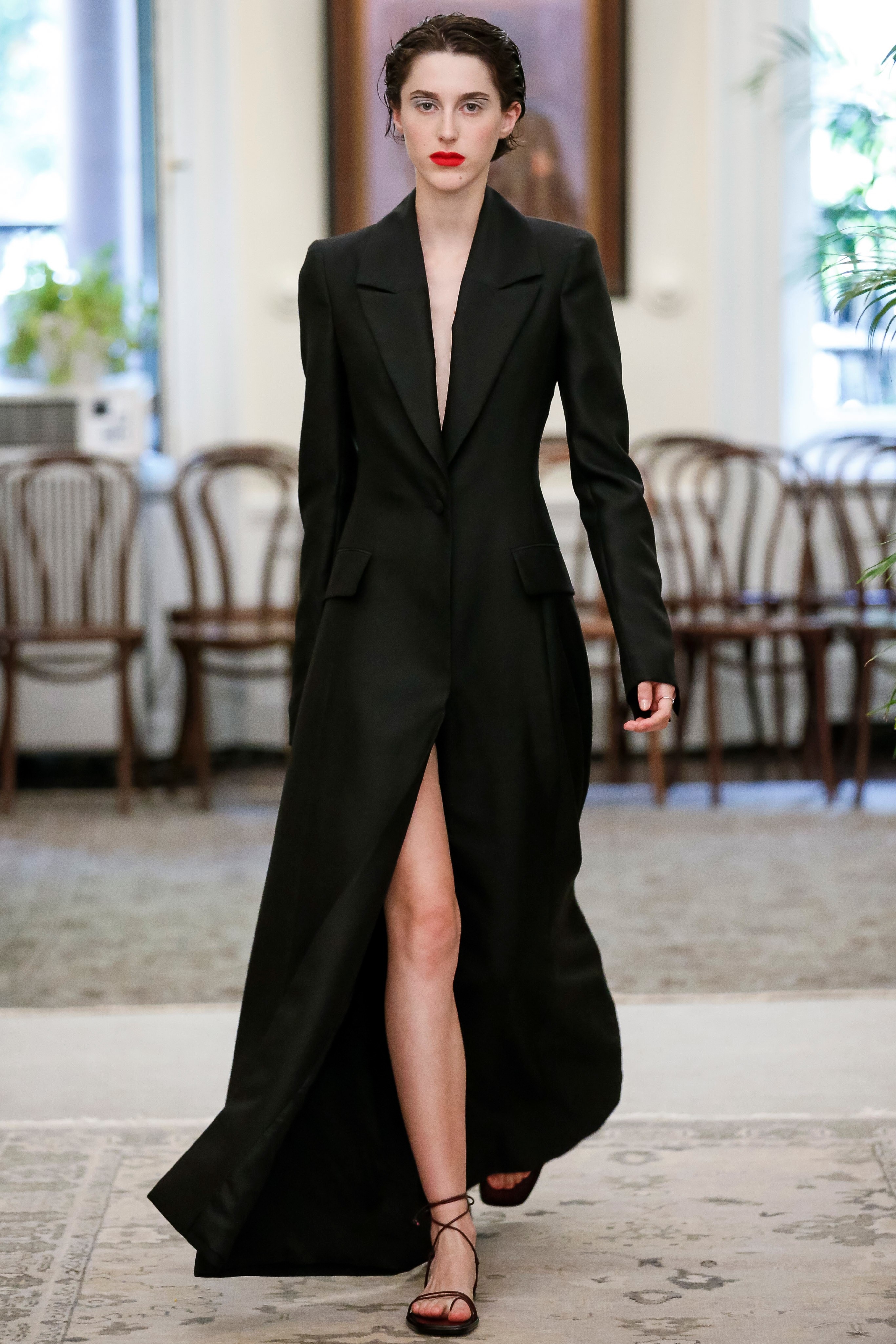Marina Moscone Spring Summer 2020 SS2020 trends runway coverage Ready To Wear Vogue leg slit leg gate