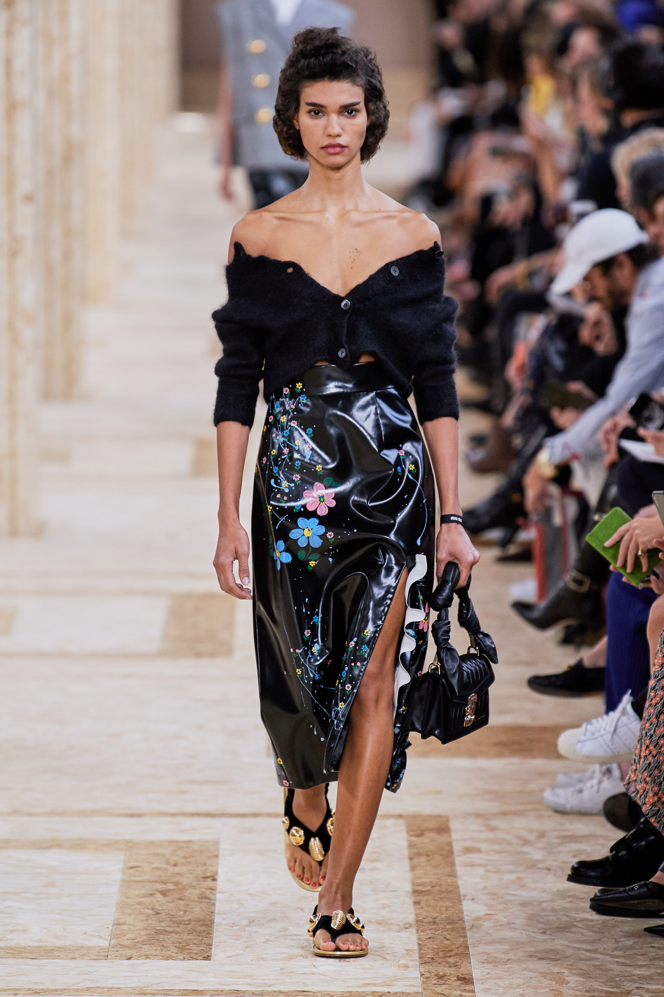 Miumiu Spring Summer 2020 SS2020 trends runway coverage Ready To Wear Vogue leg gate