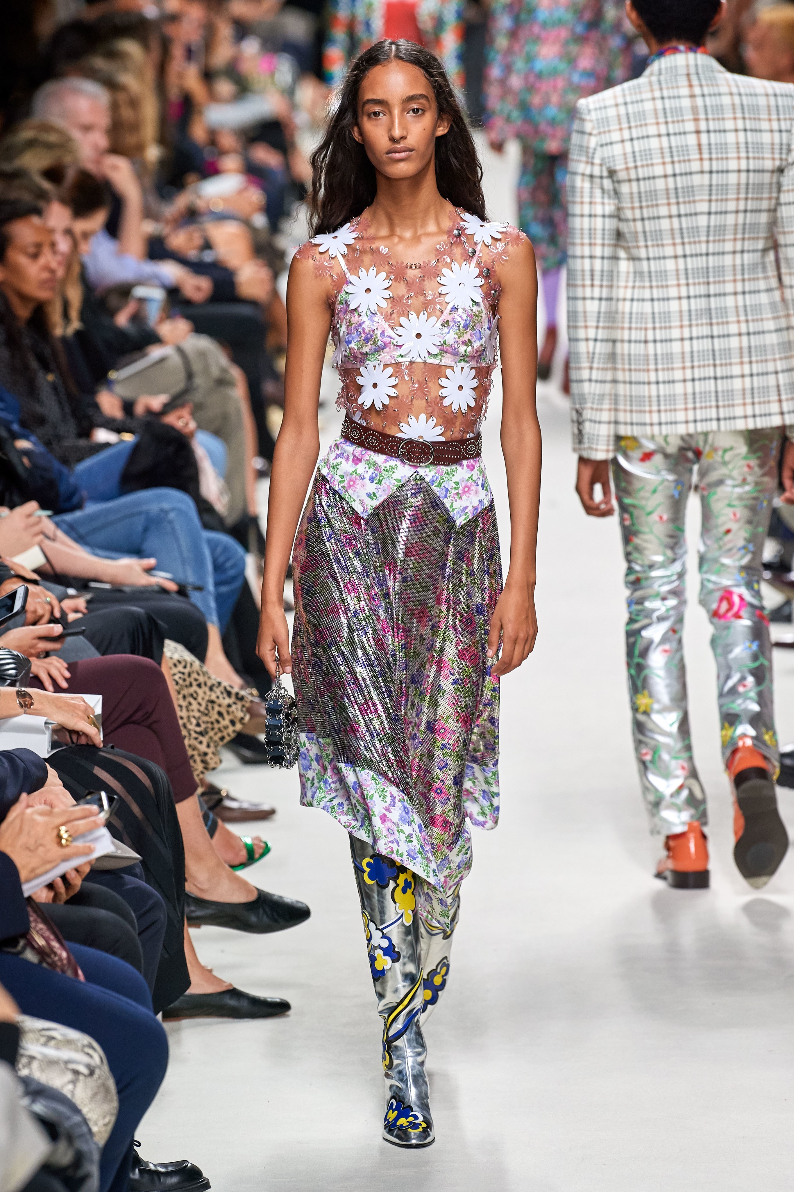 Paco rabanne Spring Summer 2020 SS2020 trends runway coverage Ready To Wear Vogue lame 60s wallpaper