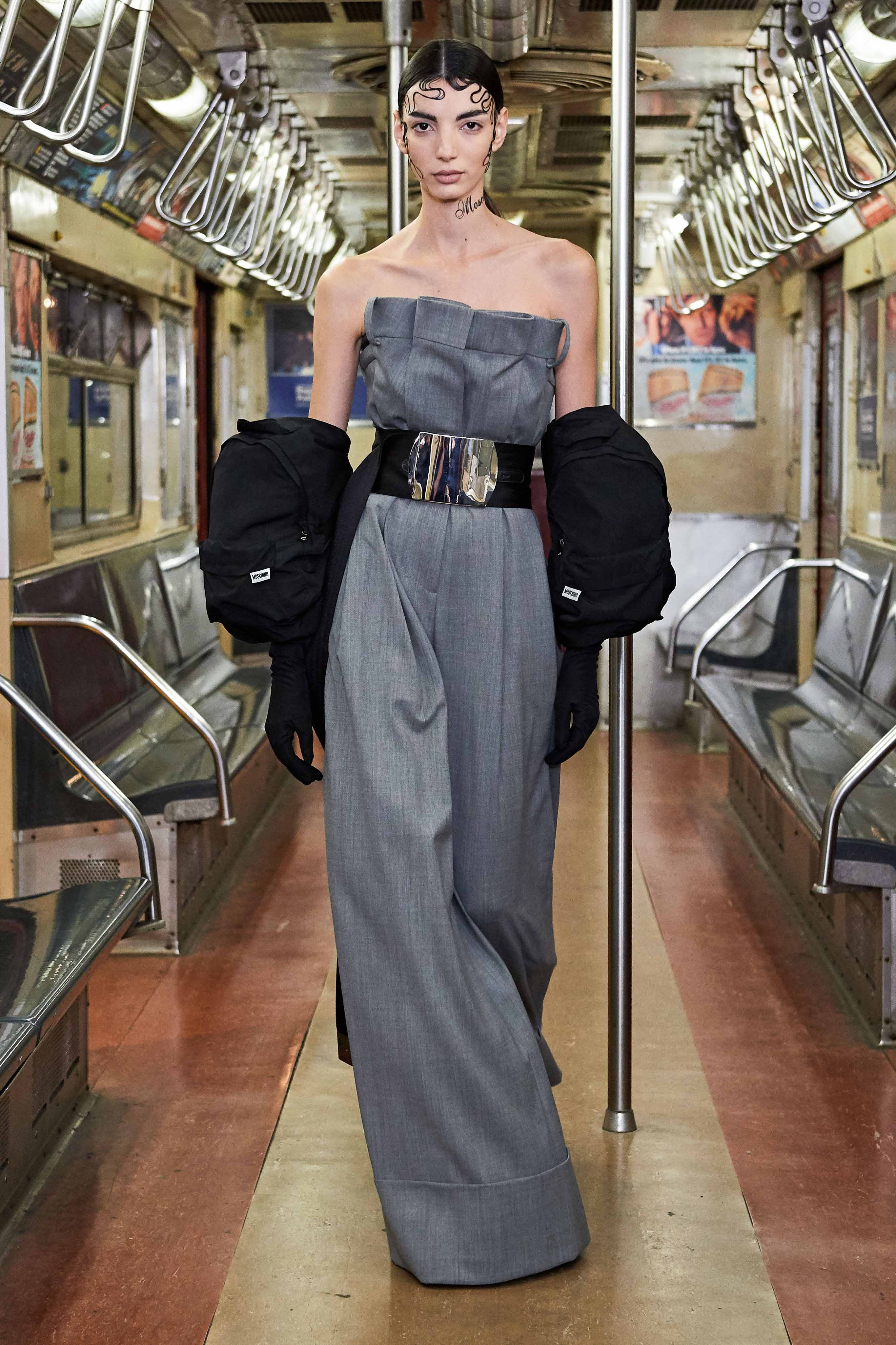 Moschino Pre fall 2020 Lookbook trends runway coverage Ready To Wear Vogue evening wear jumpsuit