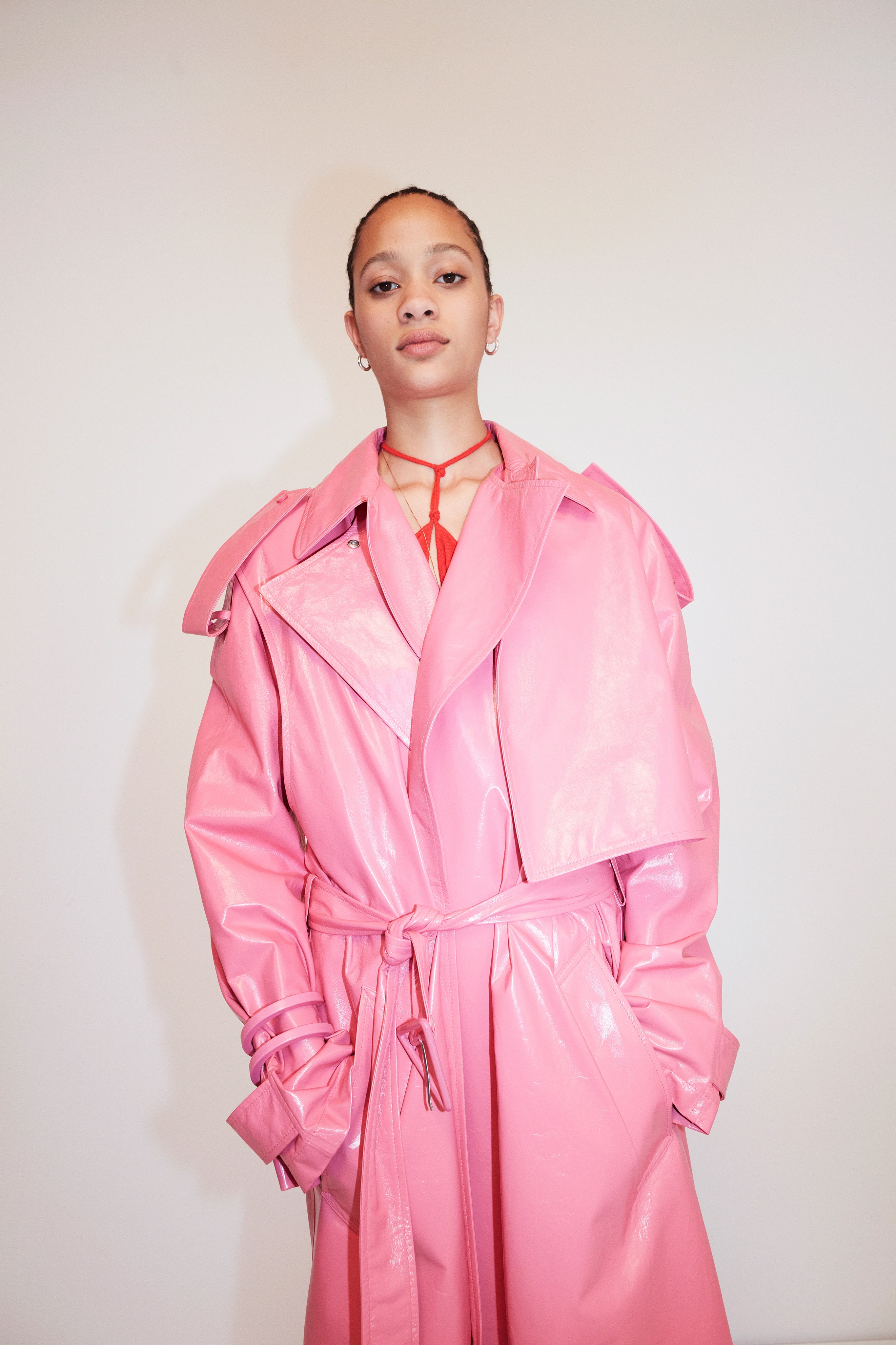 Bottega Veneta Pre fall 2020 Lookbook trends runway coverage Ready To Wear Vogue pink coat
