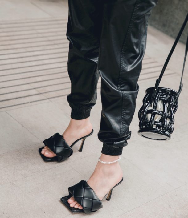 bottega square toe sandals