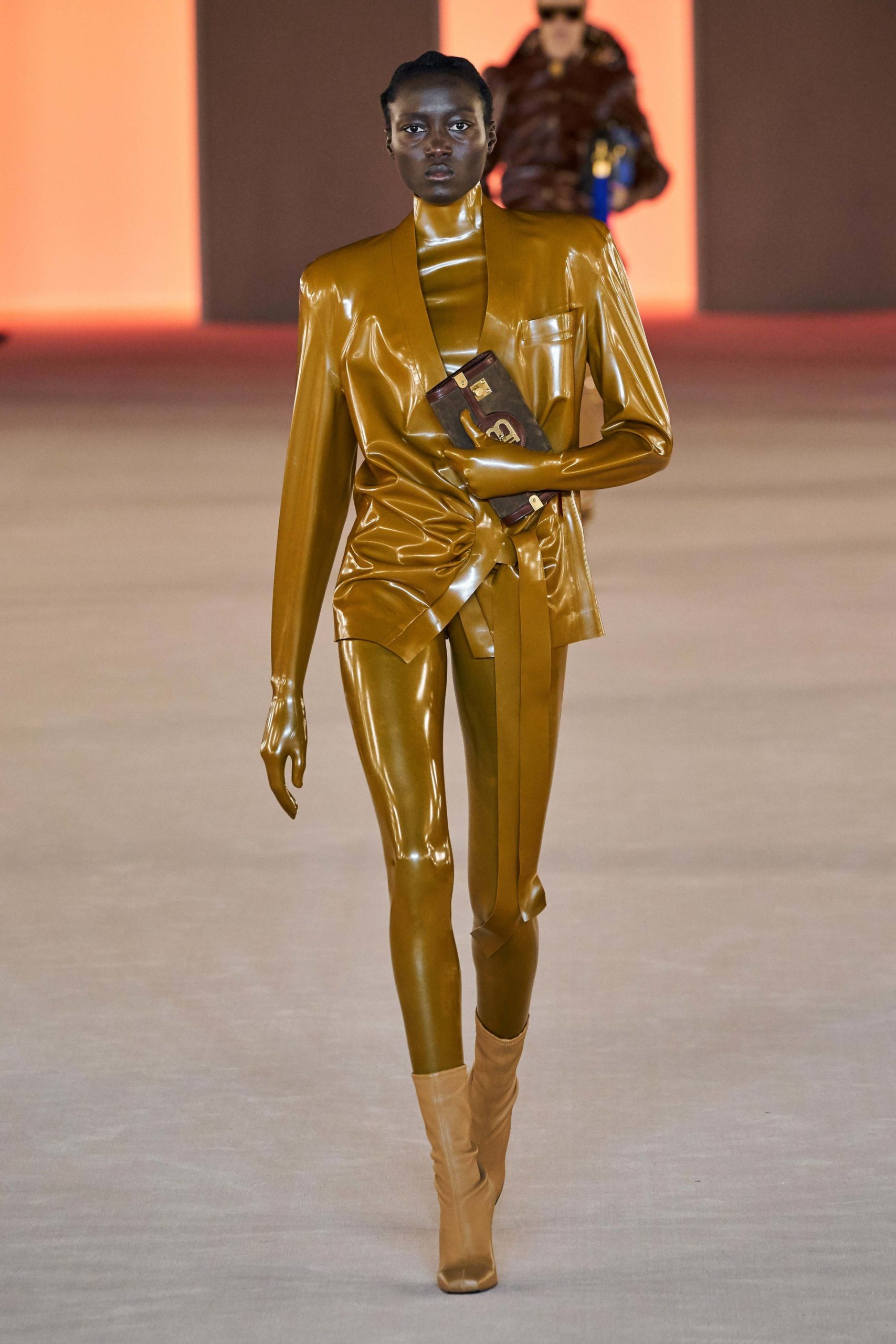 Balmain Fall 2020 trends runway coverage Ready To Wear Vogue luster mustard