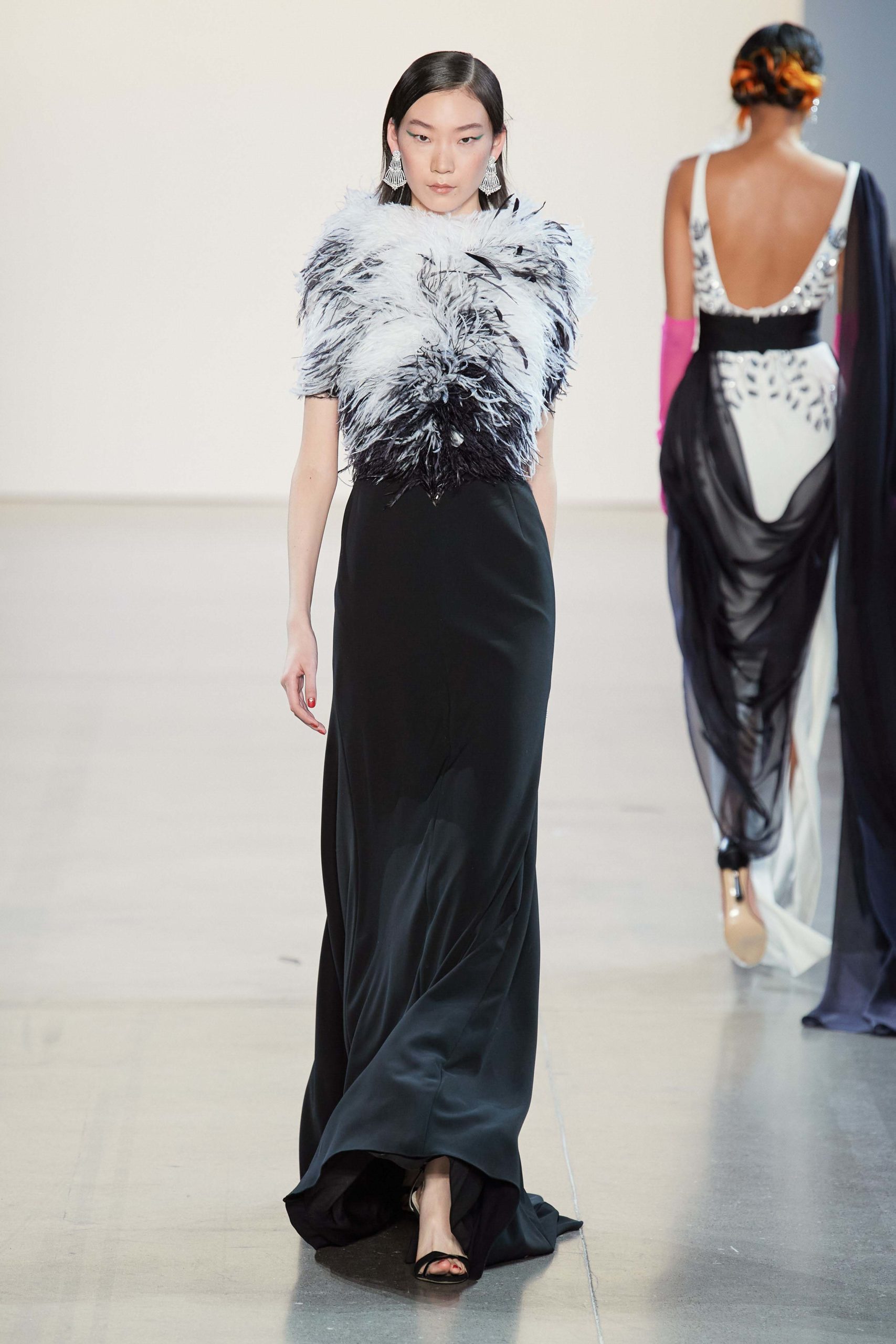 Bibhu Mohapatra Fall Winter 2020 trends runway coverage Ready To Wear Vogue dress feather