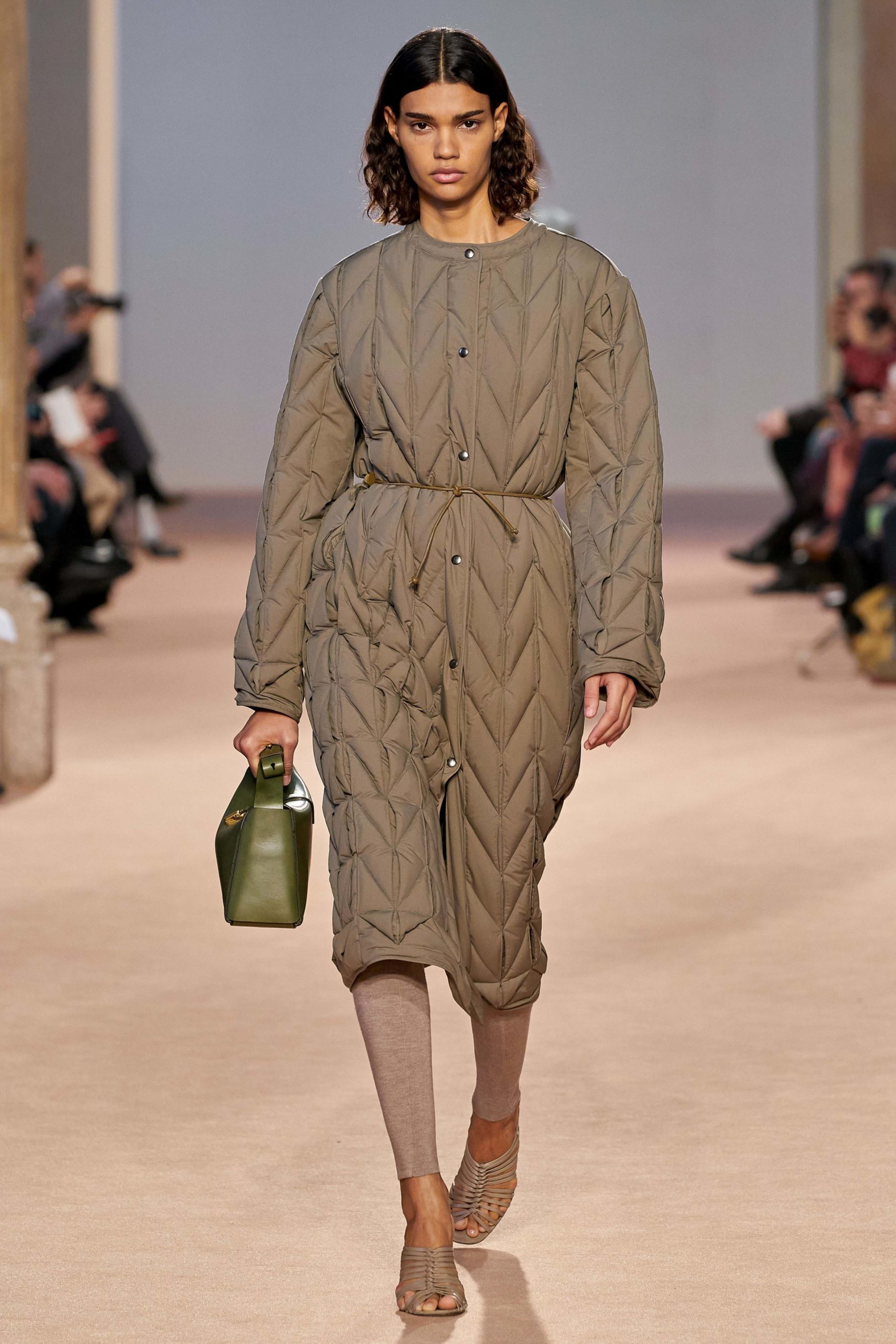 Ferragamo Fall 2020 trends runway coverage Ready To Wear Vogue waffle quilted