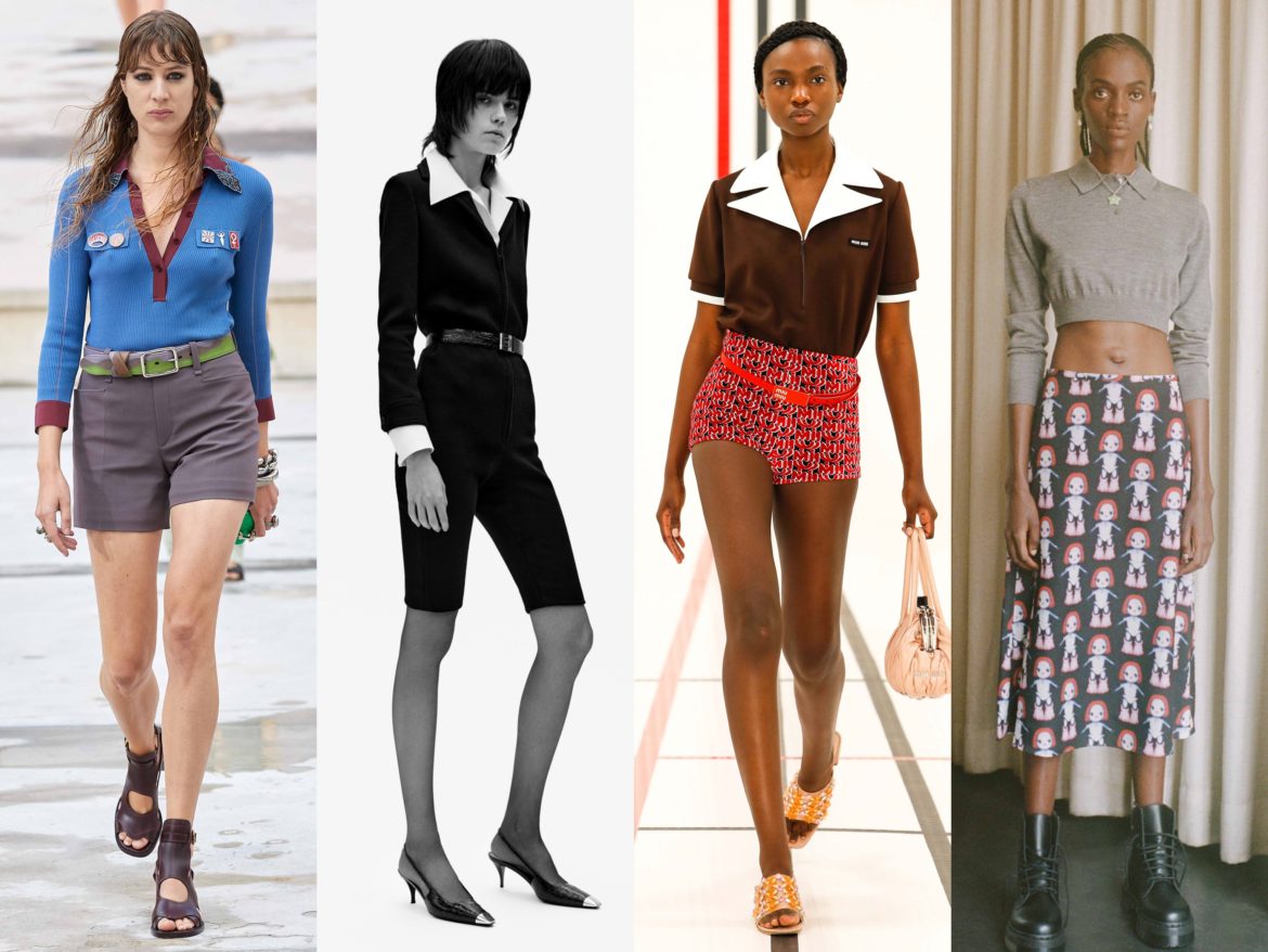Spring Summer 2021 trends runway coverage Ready To Wear polo shirt for women - Chloe, Saint Laurent, Miu Miu, Sandy Liang