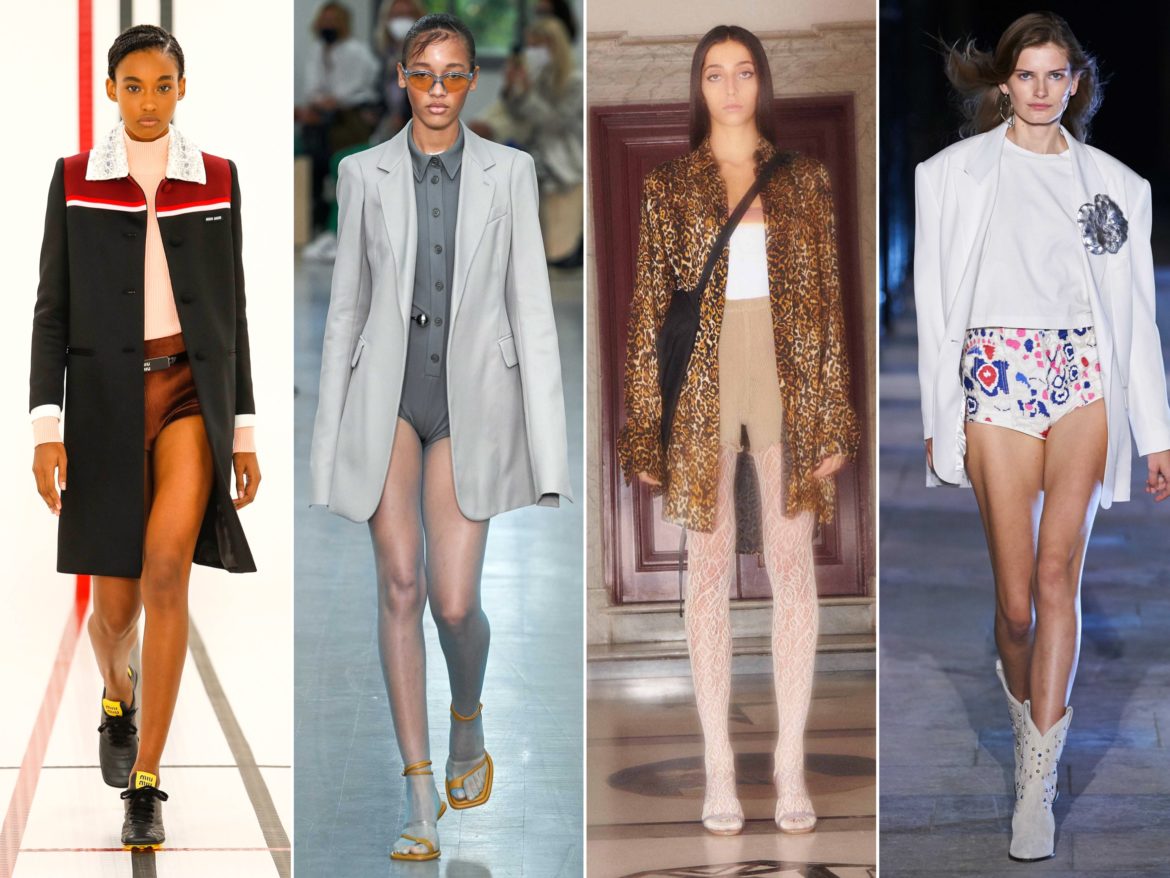 Spring Summer 2021 trends runway coverage Ready To Wear Vogue pants are an option - panties - Miu Miu, Sportmax, Priscavera, Isabel Marant.