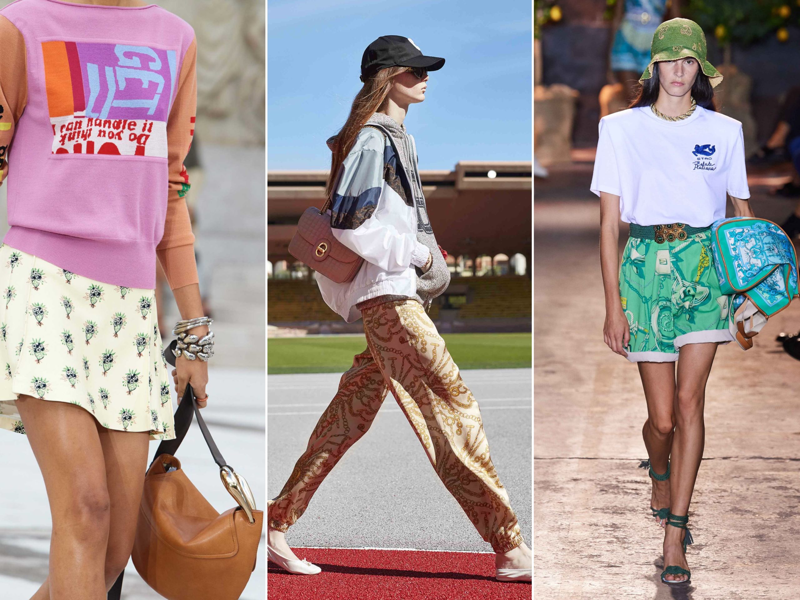 Spring Summer 2021 trends runway coverage Ready To Wear Vogue silky scarf bottom Chloe, Celine, Etro