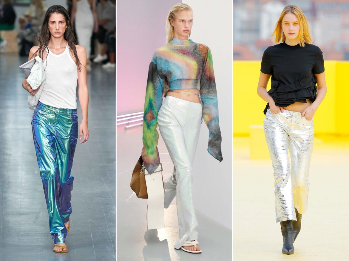 Spring Summer 2021 trends runway coverage Ready To Wear Vogue Mermaid Pants Metallic Pants Sportmax, Acne Studios, Marques Almeida