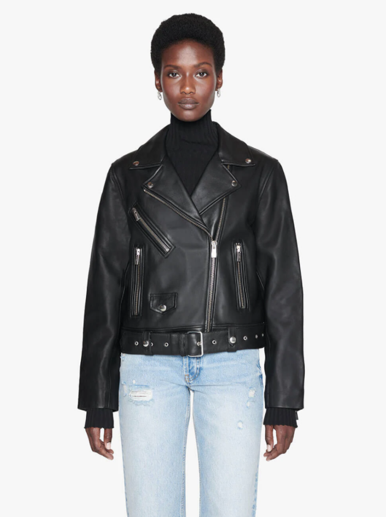 leather jacket women - Coats & jackets-atpcosmetics.com.vn