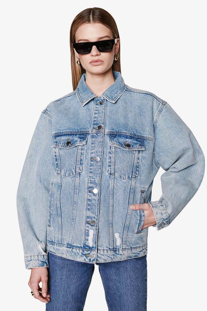 Edgy style: Best 10 anine bing pieces to wear all year round. Anine Bing rory jacket denim jacket trucker oversized boxy 