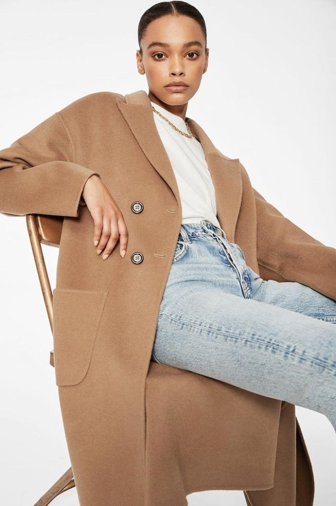 Edgy style: Best 10 anine bing pieces to wear all year round. Anine Bing Dylan Coat beige wool coat