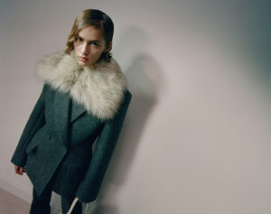 Best coats Fall Winter 2021 from the Runway Khaite RTW-Fall-21 feather wool 90s' style aesthetic