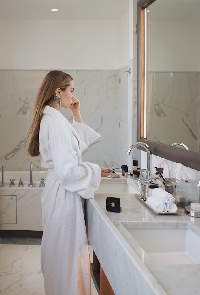 5-star-Hotel-Paris-Madeleine-Review-luxury-bathroom-getting-ready-marble