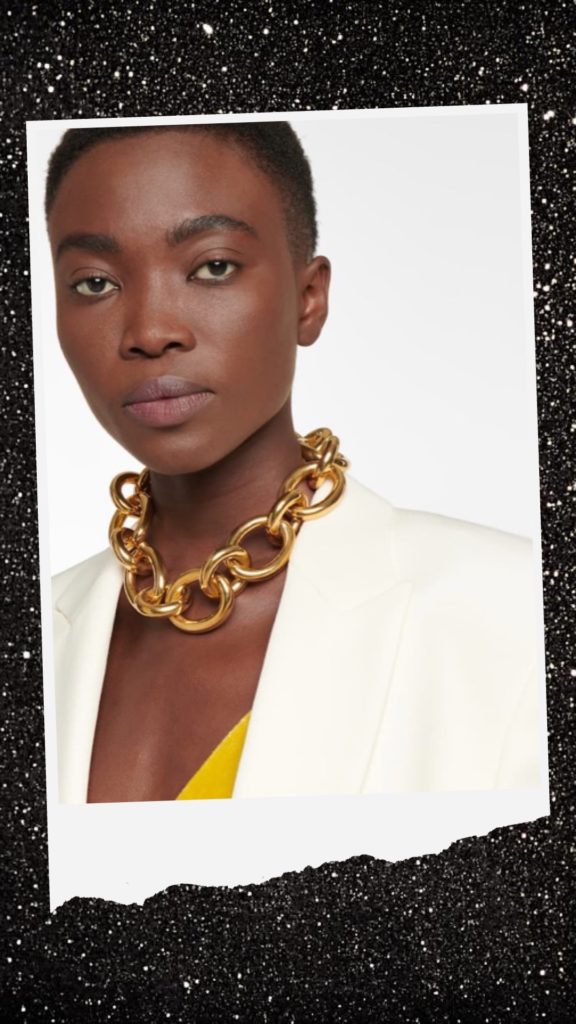 Favorite party jewelry to wear all year long: for a date night, cocktail party, office, casual. Best festive jewelry on Mytheresa.com. 14k gold plated chunky chain necklace jil sander #glamstyle #glamourous #luxury #jewelry #holidaystyle #datenightoutfit #valentinesday #luxuryshopping #shopping