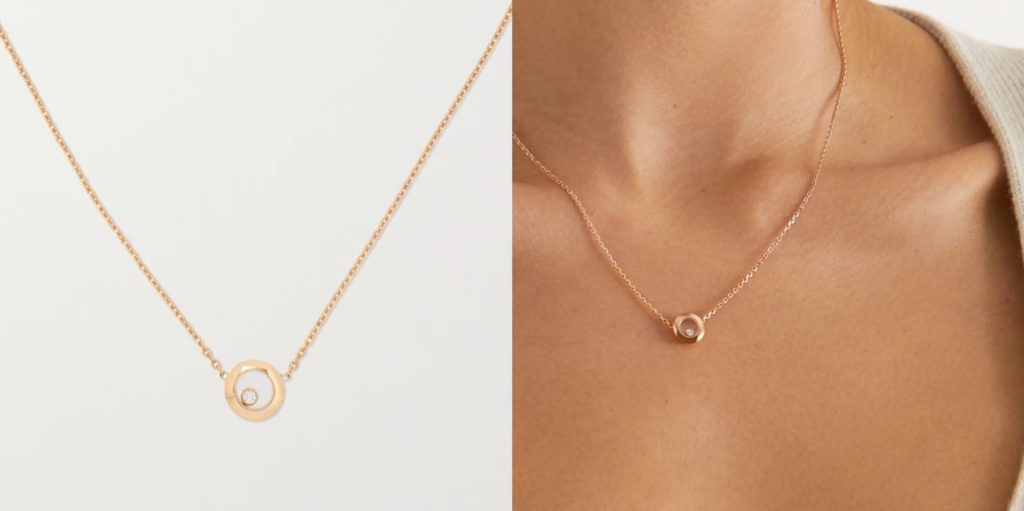 Chopard ADD Happy Diamonds 18-karat gold diamond necklace best luxury necklaces under $2000