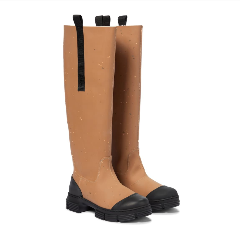 Ganni tall Rubber Boots bicolor
