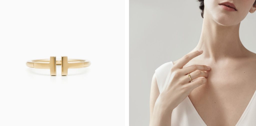 Tiffany T Wire Ring 18k Gold. This fine jewelry gift guide is ideally suited for the minimal woman.