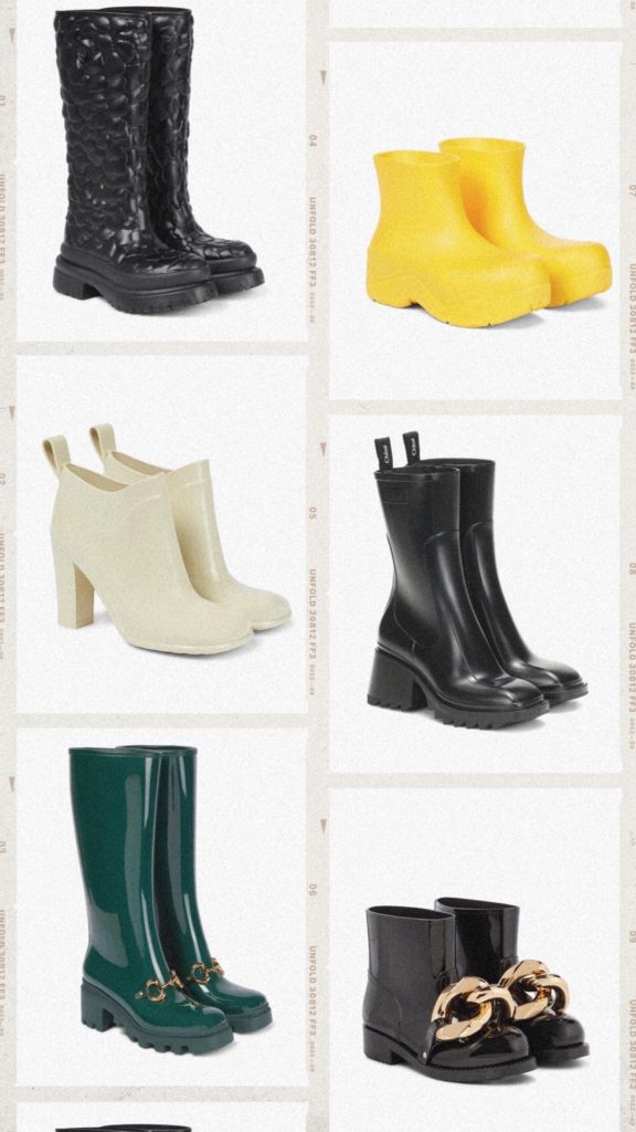 Best Rubber Boots Best Rain Boots as seen on the runway and the street bottega veneta chloe gucci louboutin valentino