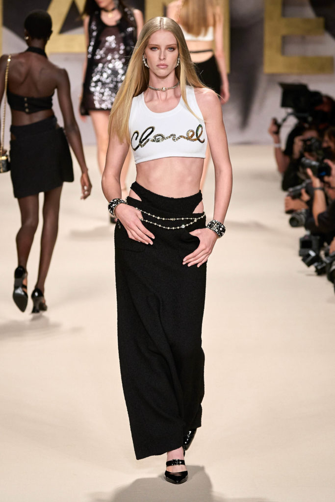 Cut-out Best Spring Summer 2022 runway trends Chanel Vogue Runway cut out pants