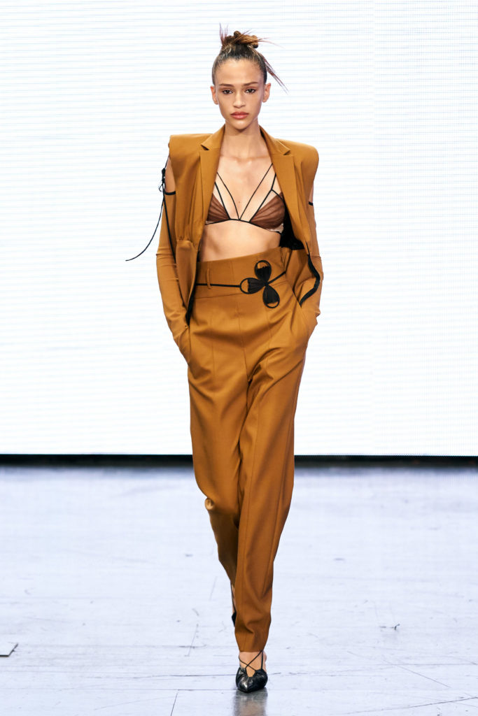 Cut-out Best Spring Summer 2022 runway trends Nensi Dojaka Vogue Runway cut out suit