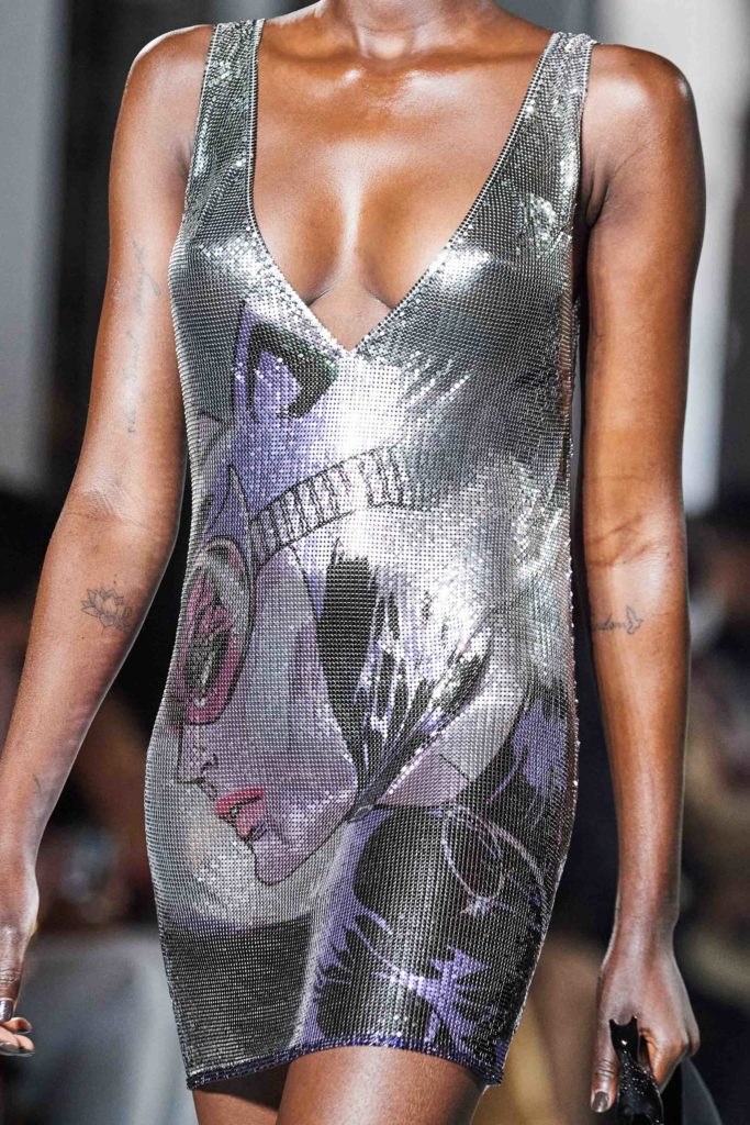 Best Spring Summer 2022 fashion trends from the runway glitterati glitter lamé iridescent Lanvin Vogue Credit GORUNWAY The Batman Catwoman