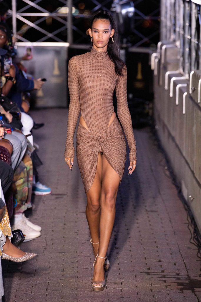 Best Spring Summer 2022 fashion trends from the runway glitterati glitter lamé iridescent LaQuan Smith Vogue Runway