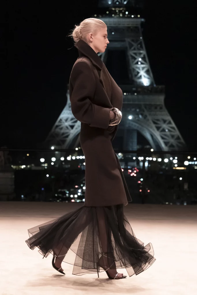Fall Winter 2022 Runway report: Top fashion trends chocolate-saint-laurent-fall-2022-ready-to-wear-paris-credit-brand