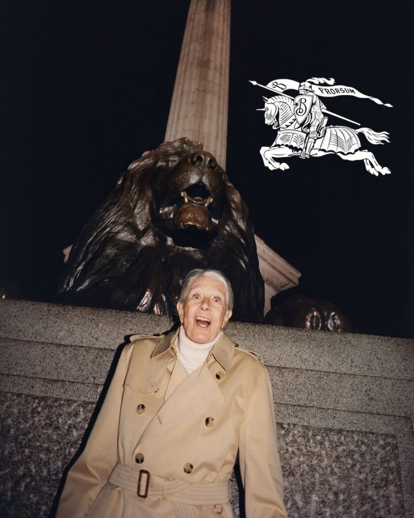 Burberry the most iconic trench coat to wear at any age. Shot by Tyrone Lebon