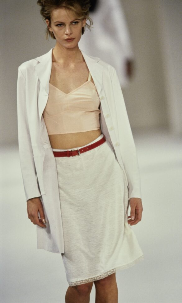 Throwback to Miu Miu Mid 90s runway looks that are so relevant in 2024. Discover more looks on Modersvp.com by Julia Comil.