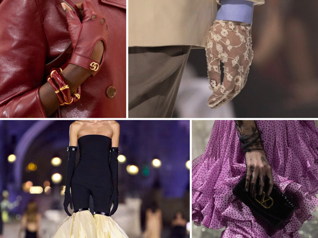 Best of Spring Summer 2025 fashion runway trends gloves Spring Summer 2025 Gucci, Valentino, Dior, Coperni