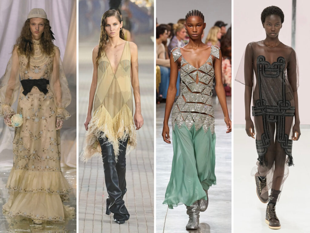 Best of fashion runway trends SS25 Cafe Society Art Deco Spring Summer 2025 Valentino, The Attico, Rabanne, Fendi