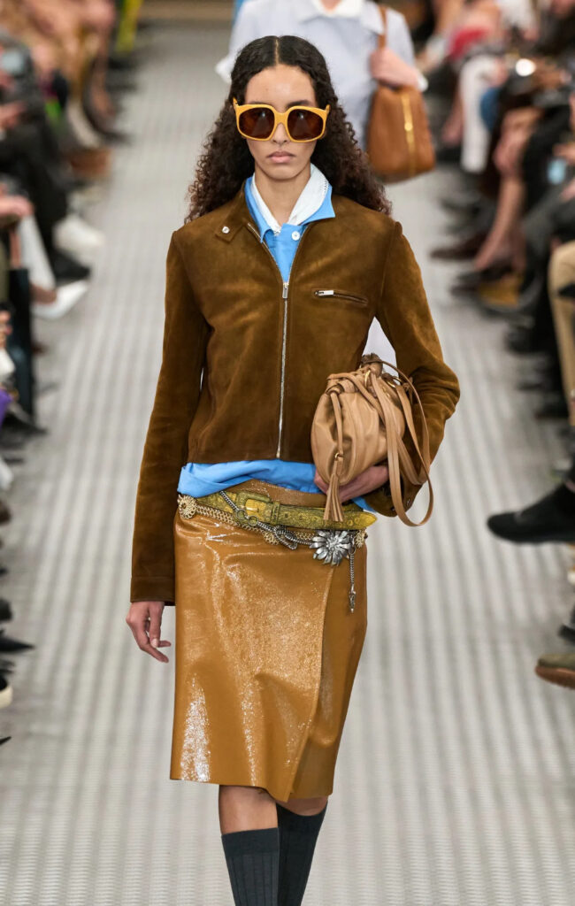 SS25 Brown Suede Trend Miumiu