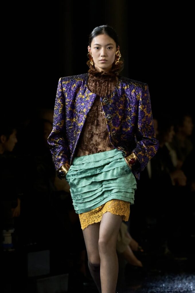 SS25 Lace runway trends best of fashion trends 2025 Saint Laurent